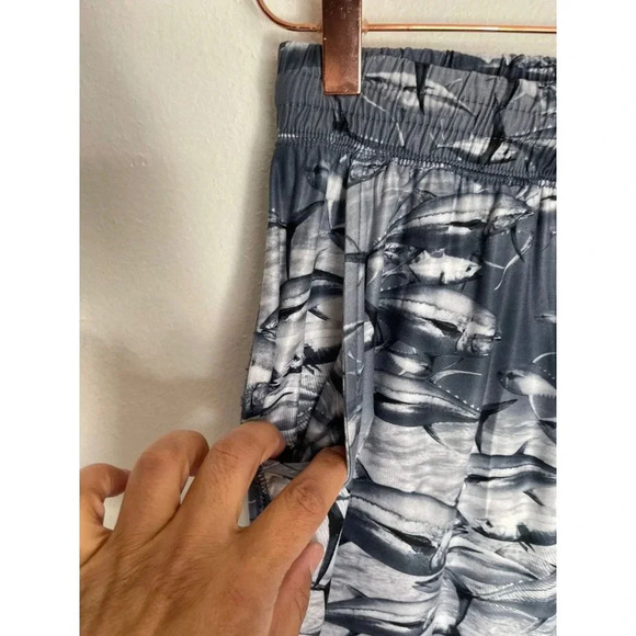 Reel Legends Elastic Waist Drawstring Fish Print Performance Outfitters Pants L - Picture 4 of 9